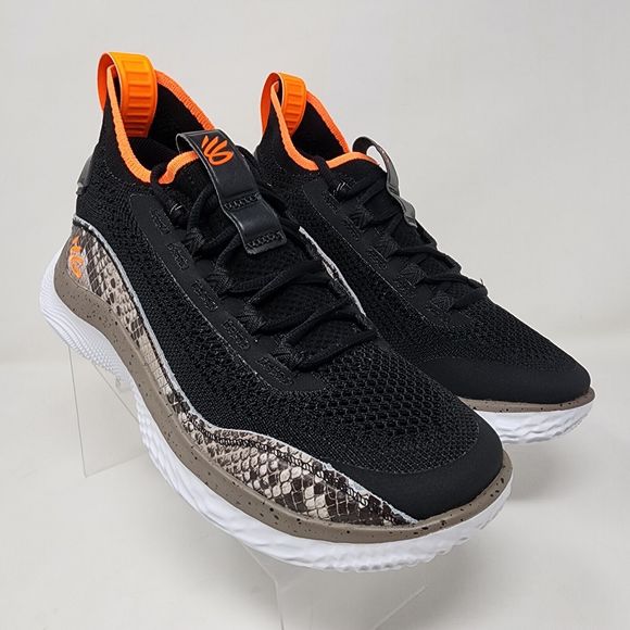 Under Armour Basketball Shoes Mens 7Y Curry 8 Flow Cold Blooded Snake Sneakers - Picture 1 of 8